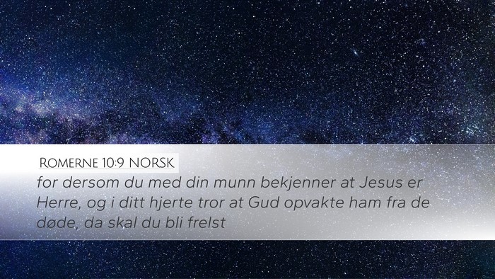 Romerne 10:9 NORSK Bible Verse Image