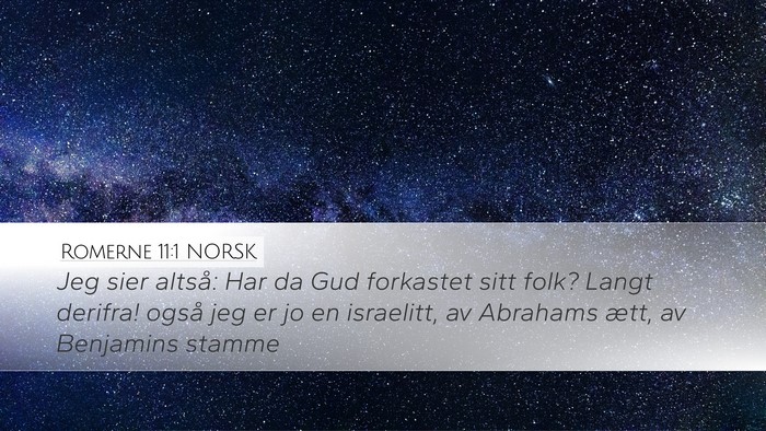 Romerne 11:1 NORSK Bible Verse Image