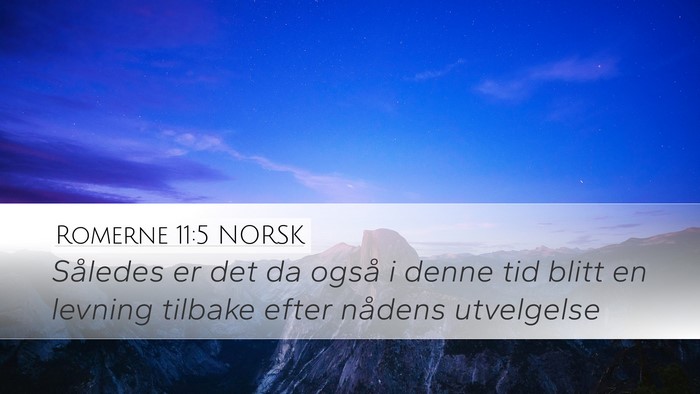 Romerne 11:5 NORSK Bible Verse Image