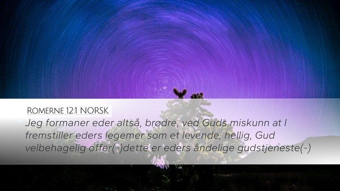 Romerne 12:1 NORSK Bible Verse Image