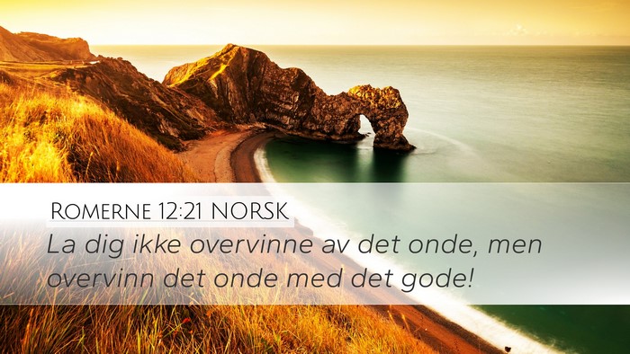 Romerne 12:21 NORSK Bible Verse Image