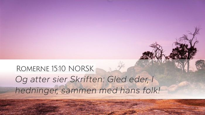 Romerne 15:10 NORSK Bible Verse Image
