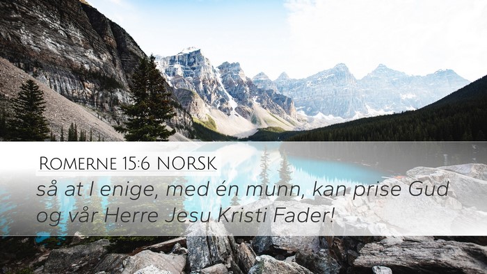 Romerne 15:6 NORSK Bible Verse Image