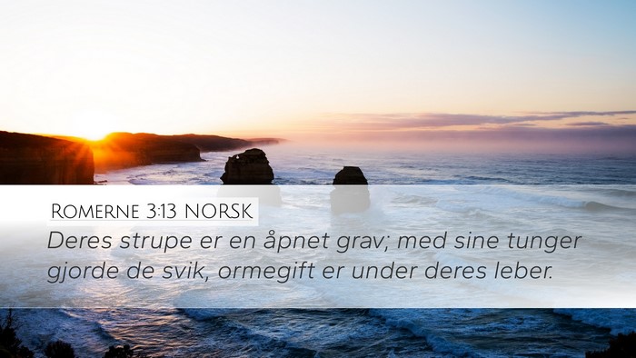 Romerne 3:13 NORSK Bible Verse Image