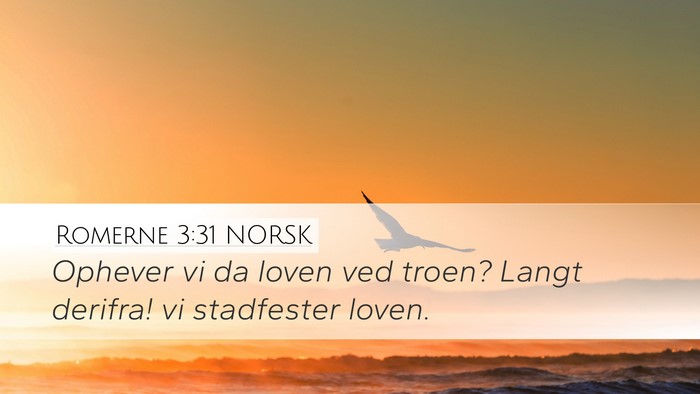 Romerne 3:31 NORSK Bible Verse Image