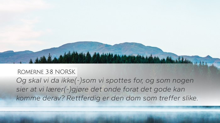 Romerne 3:8 NORSK Bible Verse Image