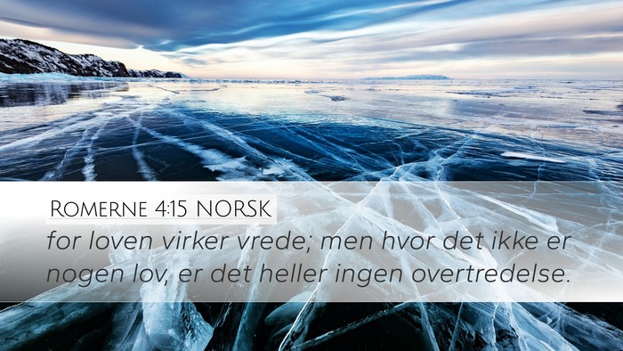 Romerne 4:15 NORSK Bible Verse Image