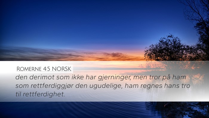 Romerne 4:5 NORSK Bible Verse Image