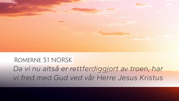Romerne 5:1 NORSK Bible Verse Image