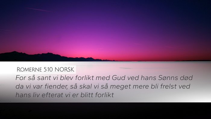 Romerne 5:10 NORSK Bible Verse Image