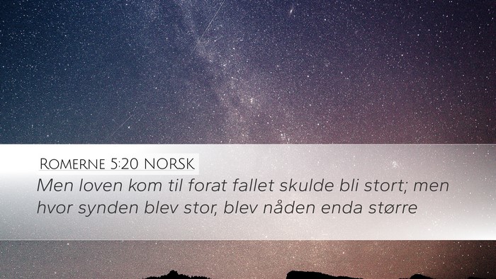 Romerne 5:20 NORSK Bible Verse Image