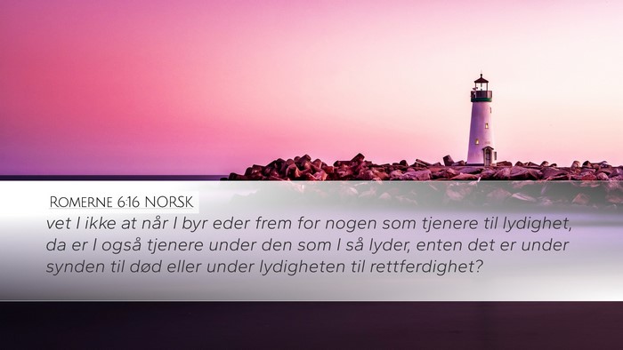 Romerne 6:16 NORSK Bible Verse Image