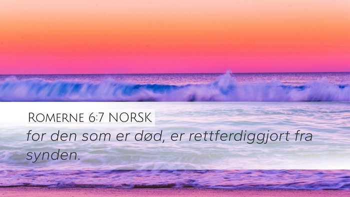 Romerne 6:7 NORSK Bible Verse Image