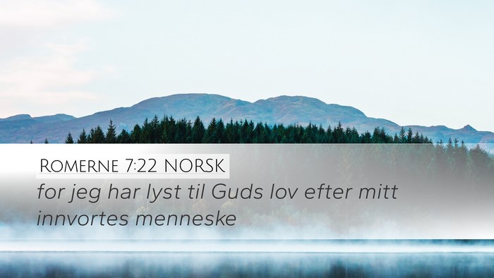 Romerne 7:22 NORSK Bible Verse Image