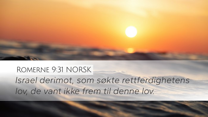 Romerne 9:31 NORSK Bible Verse Image