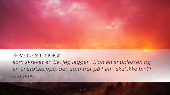 Romerne 9:33 NORSK Bible Verse Image