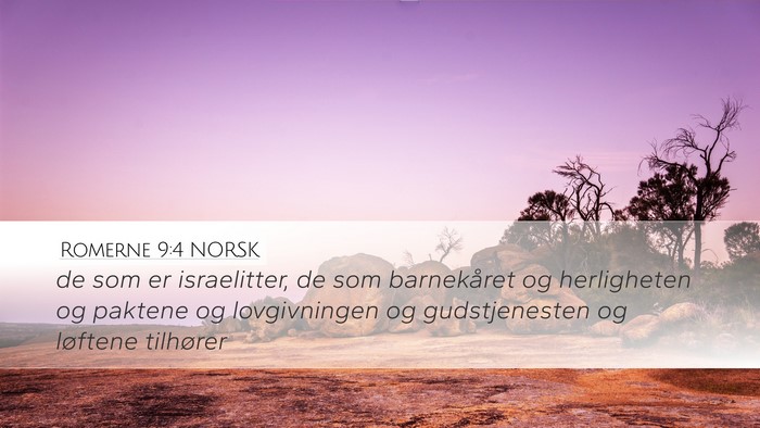 Romerne 9:4 NORSK Bible Verse Image