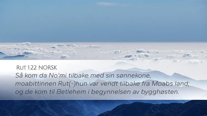 Rut 1:22 NORSK Bible Verse Image