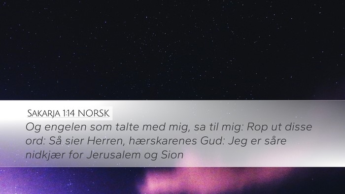 Sakarja 1:14 NORSK Bible Verse Image