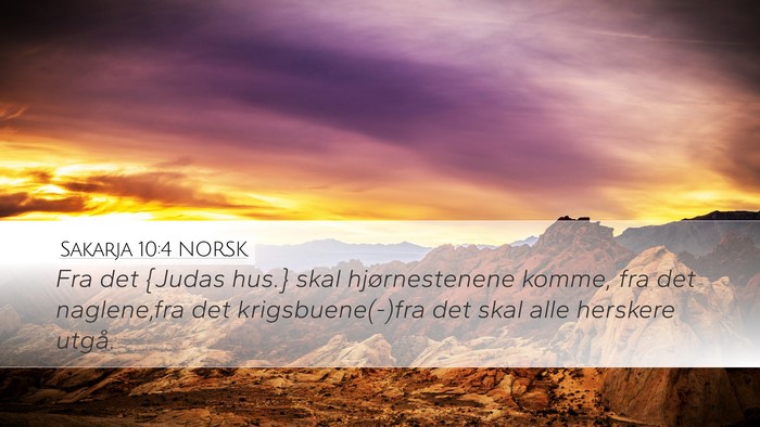 Sakarja 10:4 NORSK Bible Verse Image