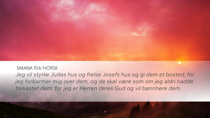 Sakarja 10:6 NORSK Bible Verse Image