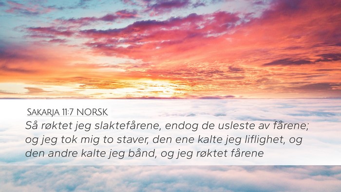 Sakarja 11:7 NORSK Bible Verse Image
