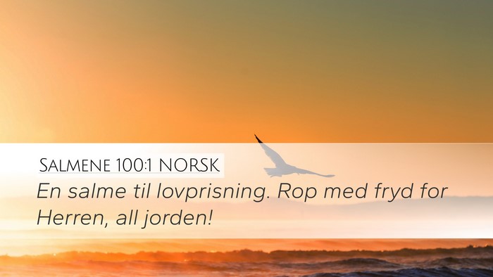 Salmene 100:1 NORSK Bible Verse Image
