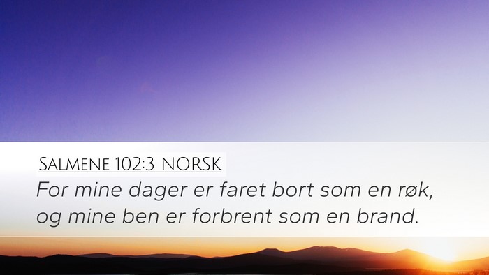 Salmene 102:3 NORSK Bible Verse Image