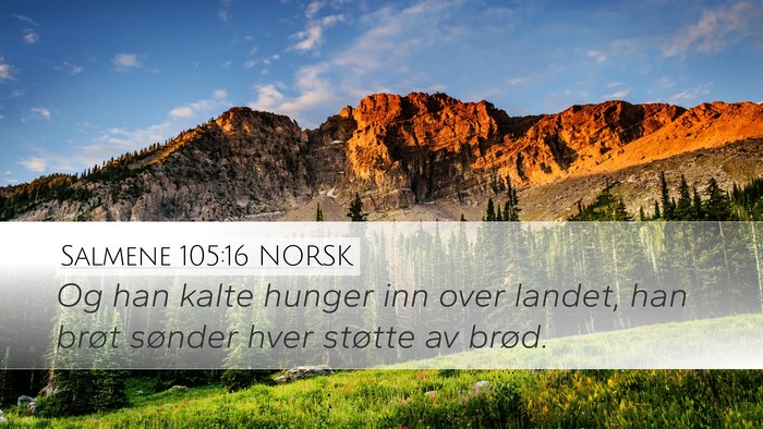 Salmene 105:16 NORSK Bible Verse Image
