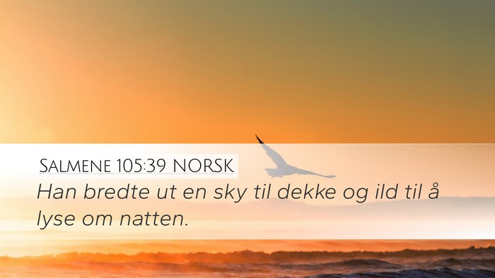 Salmene 105:39 NORSK Bible Verse Image