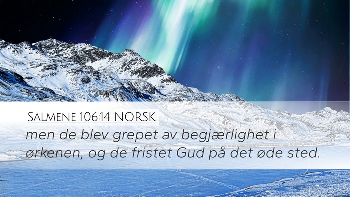 Salmene 106:14 NORSK Bible Verse Image