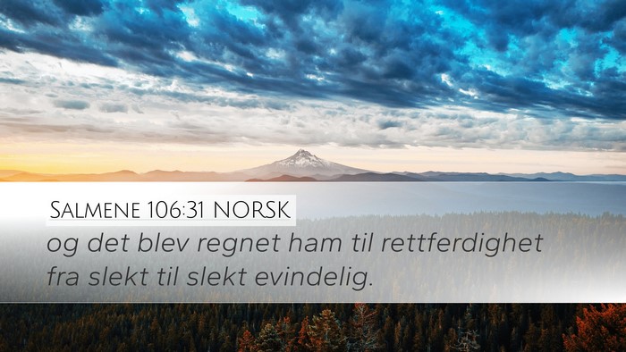 Salmene 106:31 NORSK Bible Verse Image