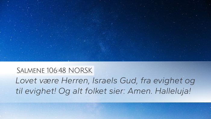 Salmene 106:48 NORSK Bible Verse Image