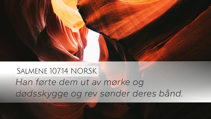 Salmene 107:14 NORSK Bible Verse Image