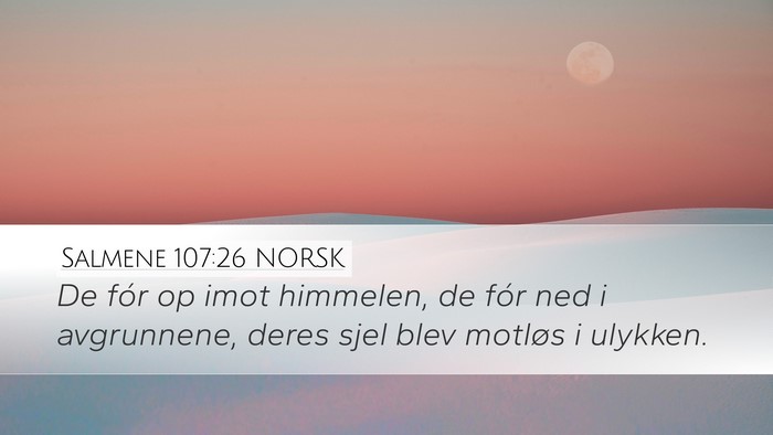 Salmene 107:26 NORSK Bible Verse Image