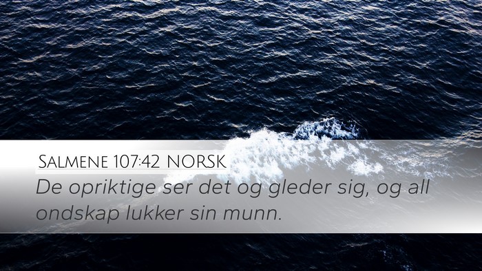 Salmene 107:42 NORSK Bible Verse Image
