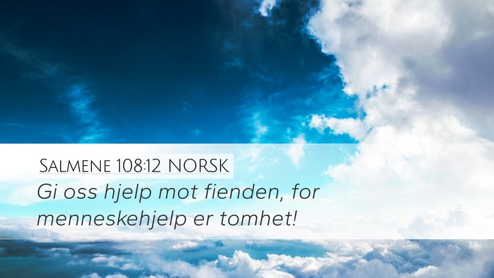Salmene 108:12 NORSK Bible Verse Image
