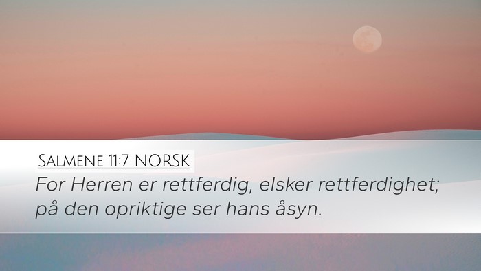Salmene 11:7 NORSK Bible Verse Image