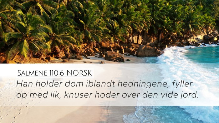Salmene 110:6 NORSK Bible Verse Image