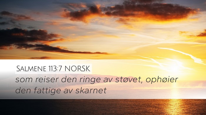 Salmene 113:7 NORSK Bible Verse Image