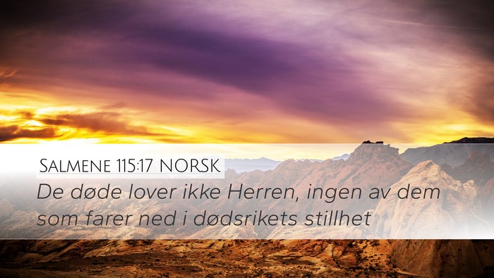 Salmene 115:17 NORSK Bible Verse Image