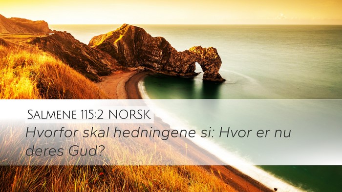 Salmene 115:2 NORSK Desktop Wallpaper - Hvorfor skal hedningene si: Hvor er nu deres - Desktop Bible Verse Wallpaper
