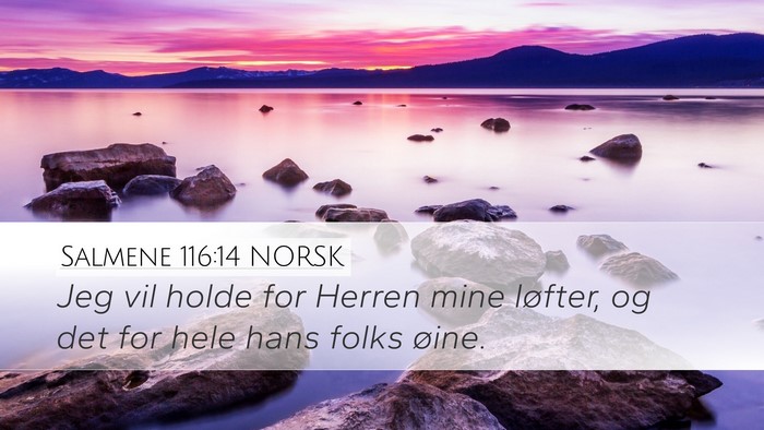 Salmene 116:14 NORSK Bible Verse Image