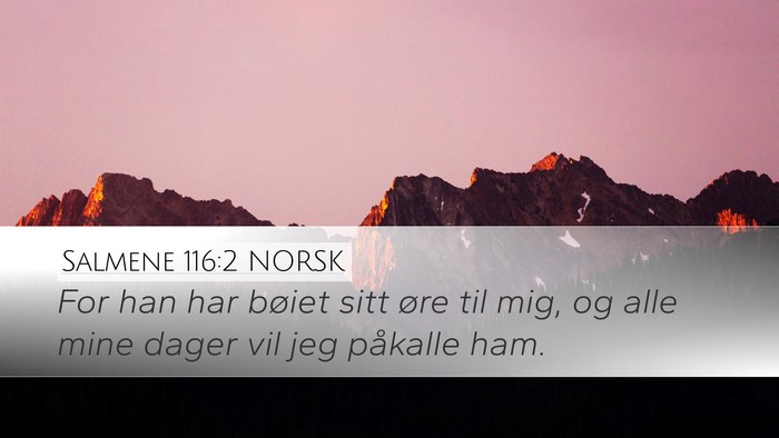 Salmene 116:2 NORSK Bible Verse Image