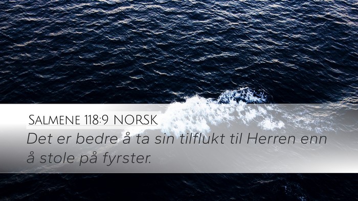 Salmene 118:9 NORSK Bible Verse Image