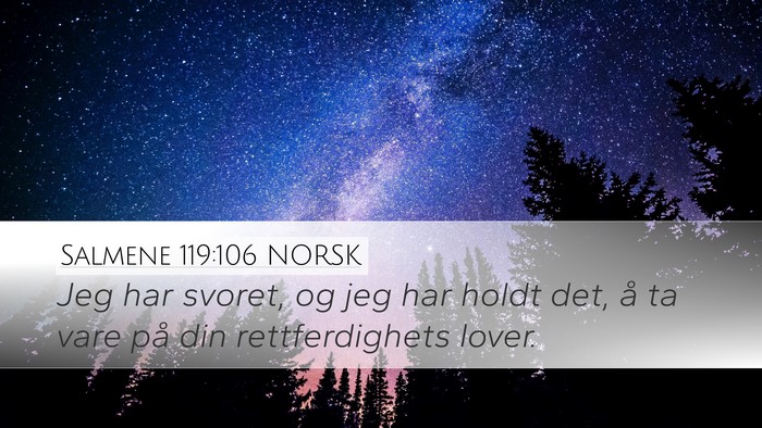 Salmene 119:106 NORSK Bible Verse Image