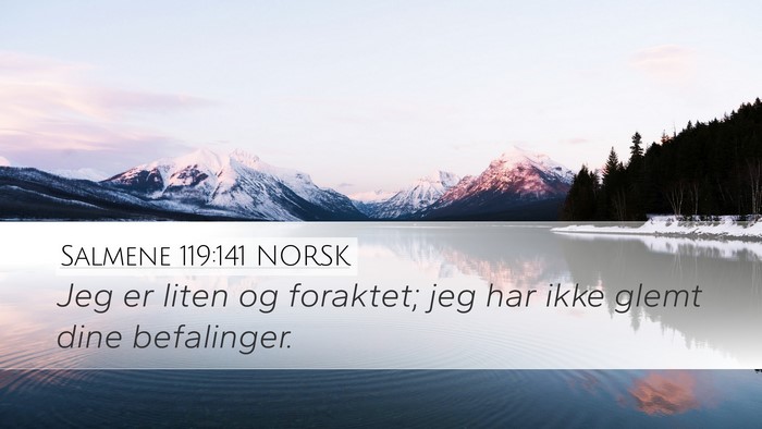 Salmene 119:141 NORSK Bible Verse Image