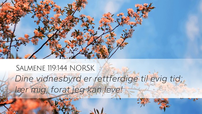 Salmene 119:144 NORSK Bible Verse Image