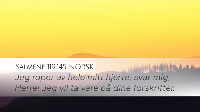 Salmene 119:145 NORSK Bible Verse Image