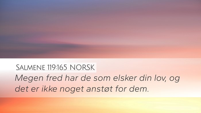 Salmene 119:165 NORSK Bible Verse Image